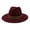 2, variant on Wide Brim Boho Western Hat for Men Women Felt Fedora Hat Flat Brim with Belt