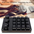 thumbnail image 4 of Programmable Keyboard, Blue Switch USB Connection 16 Key 3 Knob Custom Macro Keypad  for Video Editing Modeling, 4 of 7