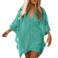 thumbnail image 2 of Rigardu swimsuit coverups for women Women Beach Bathing Suit Swim Bikini Swimsuit Oversized Cover Up Dresses cover ups for swimwear women Mint Green + One size, 2 of 9