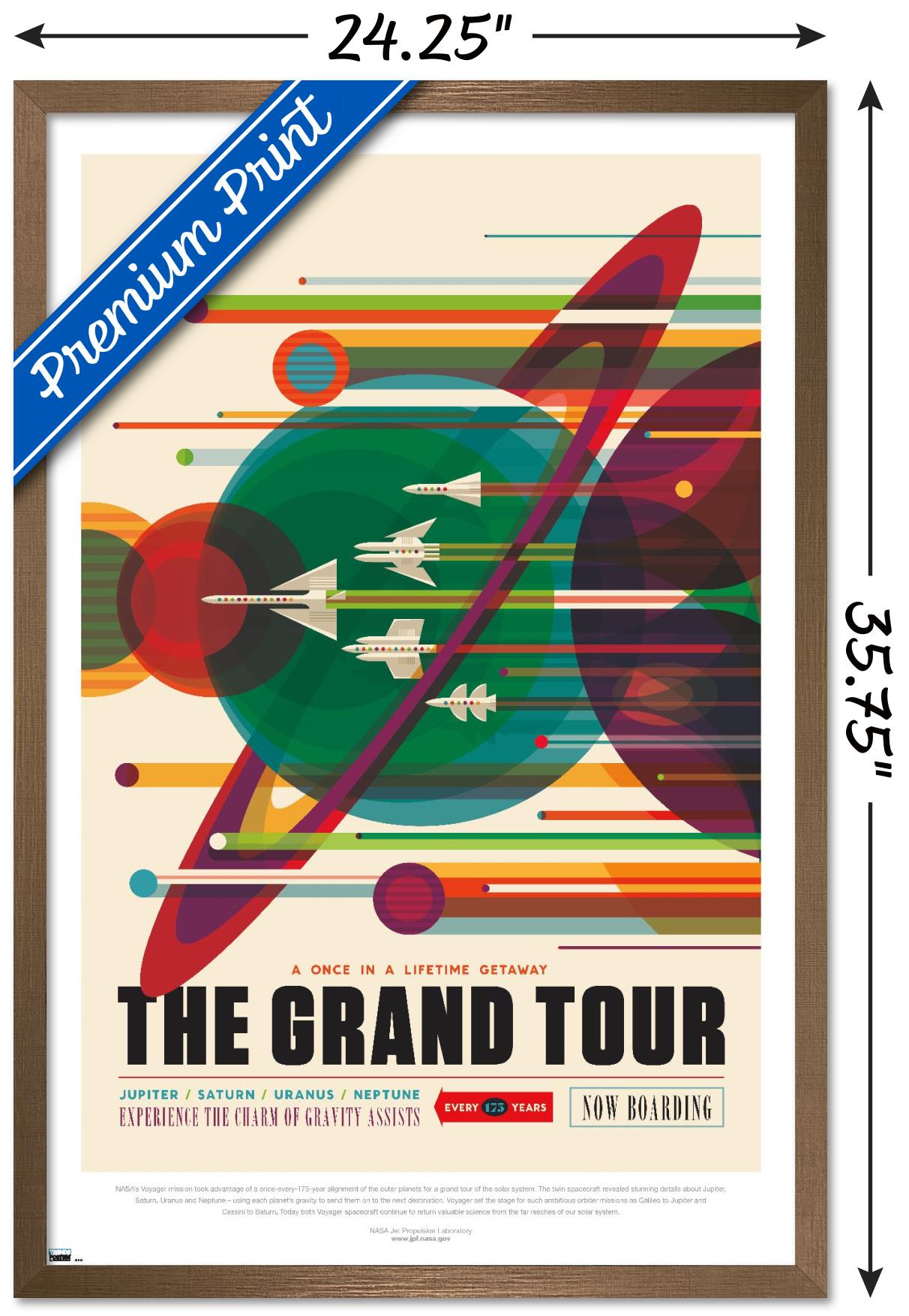 NASA - The Grand Tour Wall Poster, 22.375" x 34" Framed
