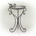thumbnail image 3 of Alpine Corporation 22" x 24" x 36" Decorative Metal Birdbath Bowl on Stand, Rustic, 3 of 12
