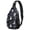 Jack Russell Terrier and Dog Paw Print, variant on Pug and Heart Red Pattern Sling Backpack, Unisex Daily Travel Sling Pack with Side Mesh Pockets, Breathable Padded Back Gift Ideas for Hiking Cycling Walking