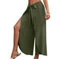 thumbnail image 2 of TYGHBN Womens Wide Leg Pants Flowy Summer Business Work Casual Beach Palazzo Pants Business Casual Pants for Women plus Size Wide Legged Pant Long Linen Pants Women Womens Pant Romper Casual Workout, 2 of 8