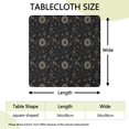 thumbnail image 2 of Black Gothic Sun Planet Moon Pattern Square Fitted Tablecloth with Elastic Edge,Square Table Cover,Washable Elastic Table Cover for Home Kitchen Party Decor 34"x34", 2 of 6