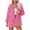 Pink, variant on LYXSSBYX Long Sleeve Coat Hot Sale Clearance Womens Ladies Solid Turn Down Collar Jacket Pocket Long Sleeve Coat Outerwear