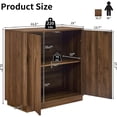 thumbnail image 4 of LKTART 31.5" Mid Century Modern Sideboard Buffet Cabinet, 3pcs 2-Door Credenza with Adjustable Storage Shelf, Walnut Finish Storage Cabinet for Dining Room, Living Room, Entryway, 4 of 11