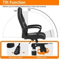 thumbnail image 5 of YRLLENSDAN Gaming Chair Comfy Computer Chair Heavy Duty Gaming Chair Adjustable PU Leather Office Desk Chair Cheap Rolling Gaming Chair Gamer Chair for Adults,Black, 5 of 9