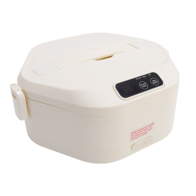 Innovative Design Easy to Heat Food Anytime Anywhere Electric Lunch Box Heater with Porcelain Interior Cordless Battery Powered Portable Food Timer Heater
