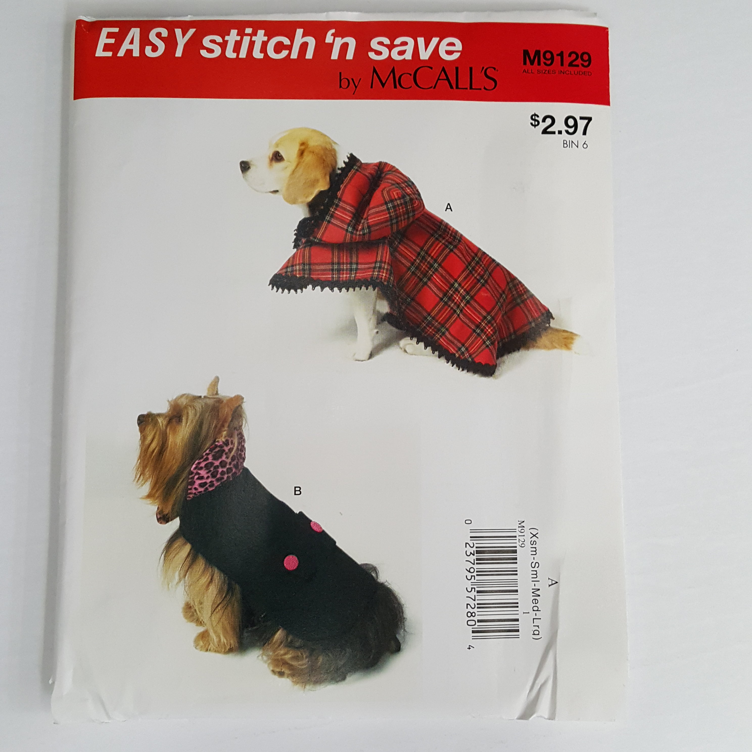 mccalls - 6218-OSZ Mccalls Pets Easy sewing pattern 6218 Pet Clothes Dog Coats