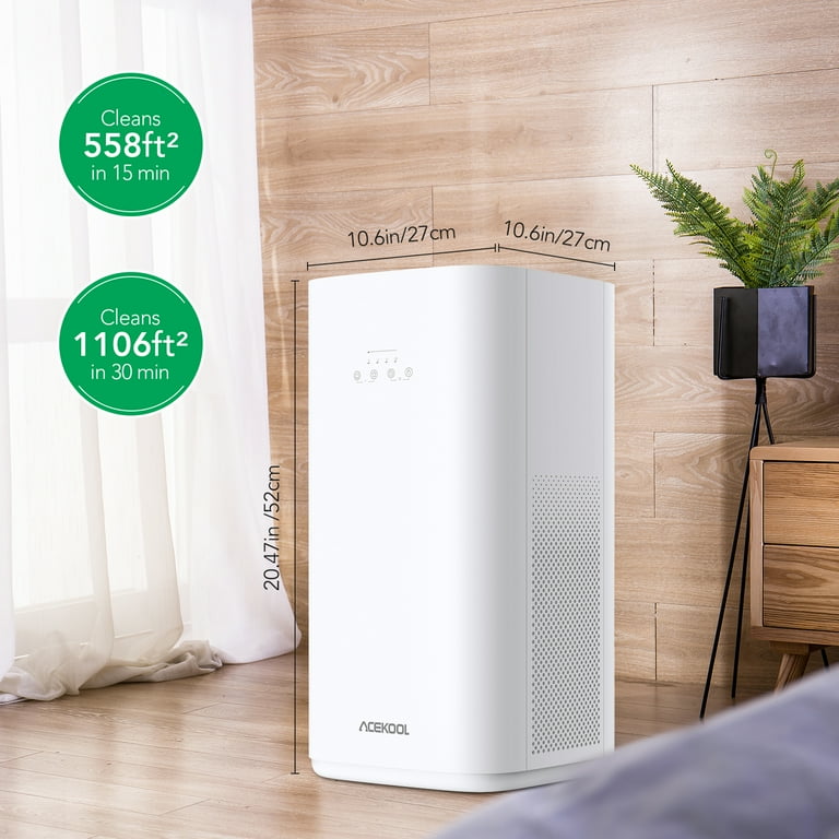 DSstyles Smart Air Purifier, Air Purifier with H13 HEPA Filter for Home  Large Room up to 1615 sq.ft, Removes 99.97%, Acekool (KJ 410)