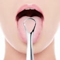 thumbnail image 3 of Raspador de lengua de acero inoxidable, limpiador de la capa lingual, cepillo para limpiar la capa lingual, desodorante para el cuidado bucal, 3 of 5