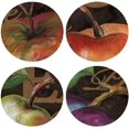 thumbnail image 6 of Fruits Wall Art for Kitchen Apple Peach Pear Plum Wall Decor Retro Food Canvas Pictures Abstract Framed Artwork Print Painting for Dining Room Home Walls Decoration 16''''x16'''' x 4Pcs, 6 of 6