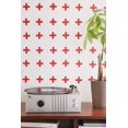 thumbnail image 1 of Red Plus Sign 2 Inch 125 Pcs Removable Wall Decals for Kids Room Decoration + Vinyl Decor by Bugybagy (Matte Red), 1 of 2
