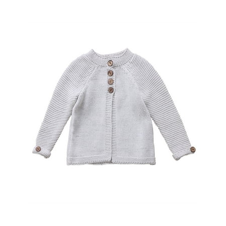 

Toddler Baby Girls Autumn Winter Clothes Button Knitted Sweater Cardigan Cloak Warm Thick Coat