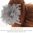 thumbnail image 3 of OHOIOLLA Accesorio Para El Clip Tipo Garra Gris Con Floral Para Estilo Sofisticado, 3 of 6