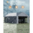 thumbnail image 6 of 12X20 Ft Carport, Portable Carport with 4 Roll-Up Windows,Doors,Car Port with 200g PE Tarp for Car Boat Truck Motorcycle, Waterproof & UV Protected, Anti-Snow Portable Garage Kit Tent, 6 of 8