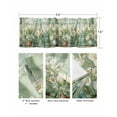 thumbnail image 3 of Green Spring Floral Curtain Valance for Windows/Living Room/Kitchen/Bathroom/Café, Short Rod Pocket Tier Curtain Window Treatment Panel Watercolor Summer Flowers Tulip Topper Curtain 42''x12'', 3 of 6