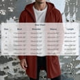 thumbnail image 3 of FSYBOA Men's Zipper Hoodies, Long Sleeve Casual Winter Loose Fit Long Hooded Jackets Wine Size L, 3 of 6
