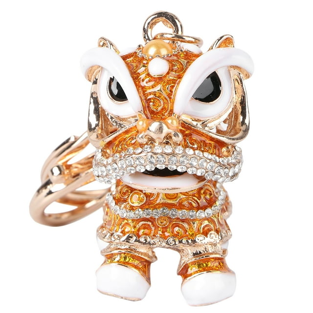 FRCOLOR Key Ring 1Pc Rhinestone Keychain Creative Key Pendant Keyring Chinoiserie Accessory,4.72"X1.38"X1.18"