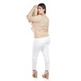 thumbnail image 3 of Blusa con volantes Roman Fashion /Tallas Extras, 1907 (Beige) beige 38, 3 of 5