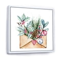 thumbnail image 3 of Designart 'Merry Christmas Greeting Card Envelope' Traditional Framed Canvas Wall Art Print, 3 of 5