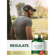 Cayenne Pepper Capsules | 40,000 HU | Non-GMO and Gluten Free Supplement | By Carlyle