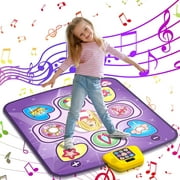 Beefunni Dance Mat Toy, Musical Educational Dance Pad Gifts for Kids Girls Boys 3 4 5  Years Old