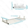 thumbnail image 6 of FRMSAET Under Desk Mounting Keyboard Tray All-Metal Material Office Drawer (30 inches, White), 6 of 7