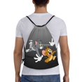 thumbnail image 2 of Bolsa con cordón clásica de Tom y Jerry, plegable, para deportes, fitness, unisex, bolsa de viaje para deportes de playa, tamaño mediano, 2 of 8