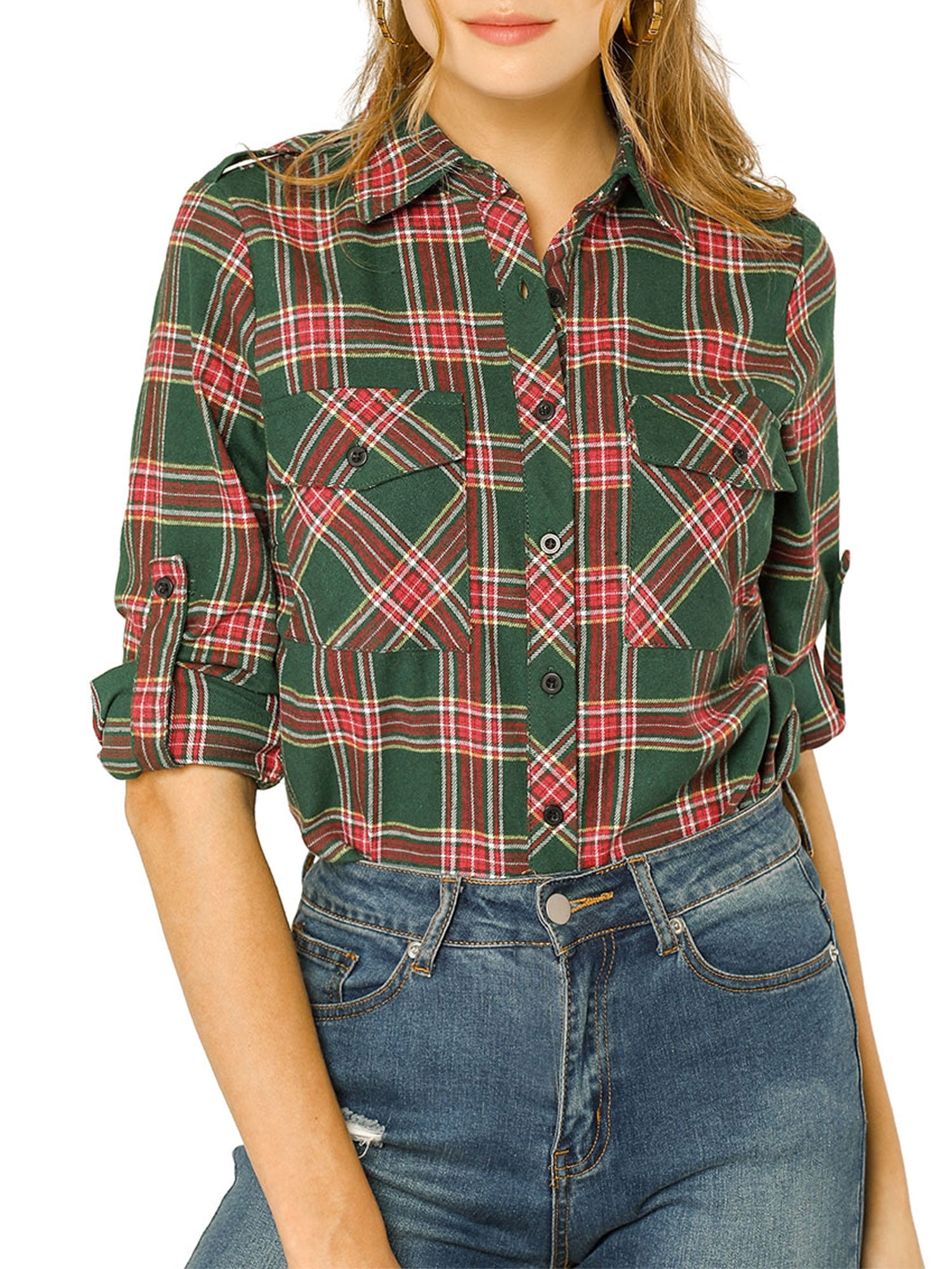 womens thick check shirt