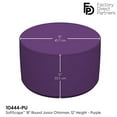 thumbnail image 2 of SoftScape 18" Round Ottoman, Collaborative Flexible Seating for Kids, Teens, Adults Furniture for Classrooms, Libraries, Offices and Home, Junior 12" H - Purple, 2 of 5