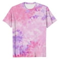 thumbnail image 4 of Dolkfu Short Sleeve Mens Casual Shirts Pink Novelty Tie Dye T Shirt Crew Neck Funny Breathable Men Graphic Tees,L, 4 of 5