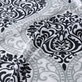 thumbnail image 3 of Comfort Spaces Coco Microfiber Black/White Printed Damask Shower Curtain, 72"x72", 3 of 6