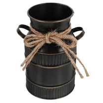 LEORX Vintage Metal Flower Vase Galvanized Milk Jug Decorative Rustic Farmhouse Floral Arrangement 2pcs