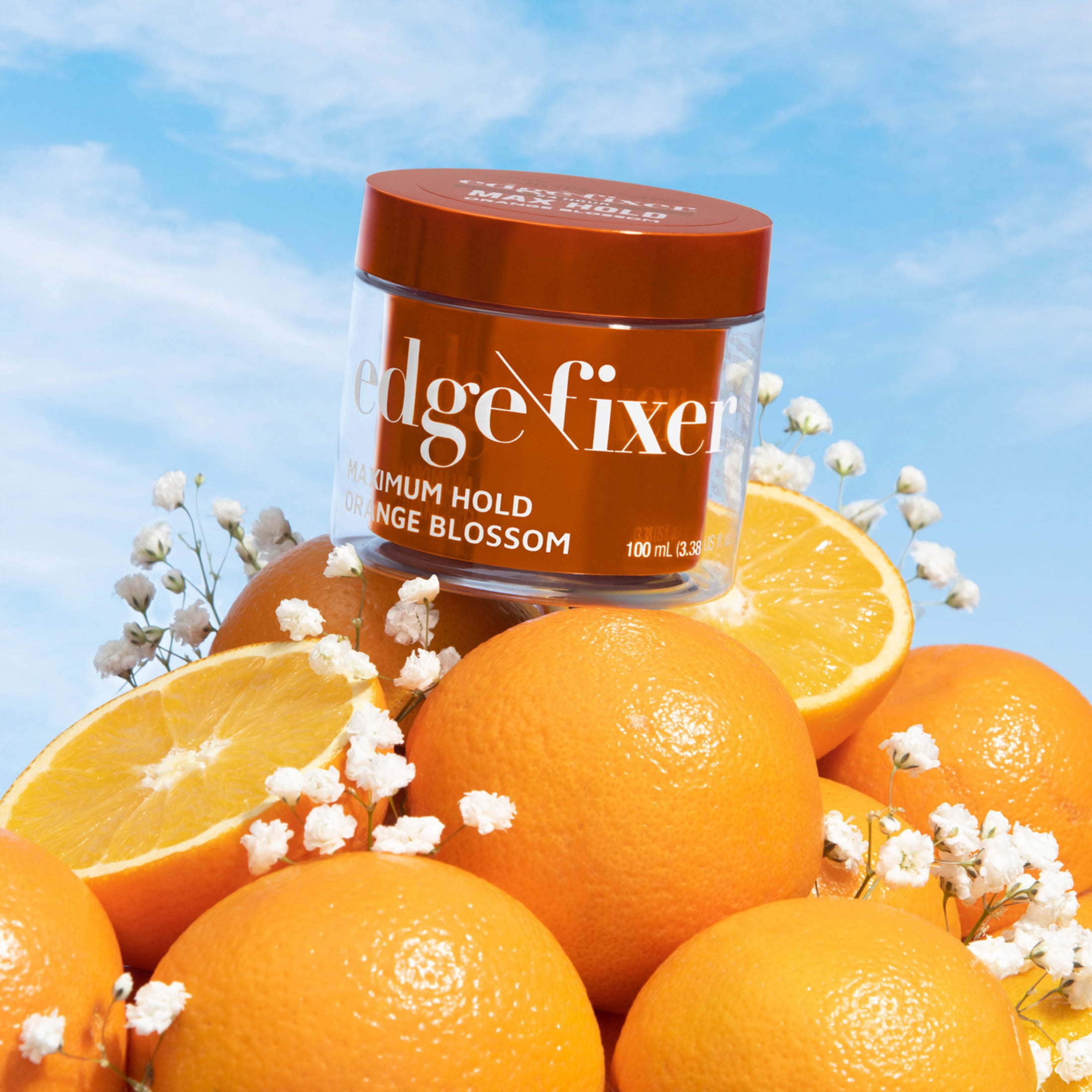 (2 pack) KISS Colors & Care Maximum Hold Edge Fixer,  100 mL (3.38 US fl. oz.) - Orange Blossom