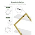 thumbnail image 4 of Estantes flotantes CHOEZON de 2 niveles, montaje en pared, dorado y blanco, 4 of 7