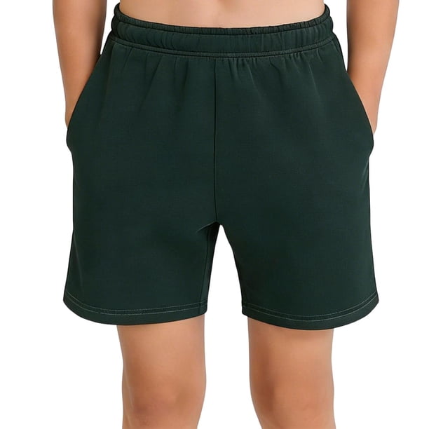 Vestido de Niñas con Pantalones Cortos de Moda de Color Sólido Casual Deportivo Versátil Pantalones Cortos para Niños