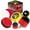 Red, variant on Drill Brush Attachment House Cleaning Supplies Set: Nylon Toilet Brush Kit, Lemon Lime Cleaning Paste, Scrub Pads - Bathroom Tile Grout Cleaner