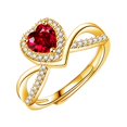 thumbnail image 3 of Wentin Rings Clearance! Heart Shaped Diamond Ring For Women Fashion Jewelry Popular Accessories, 3 of 7