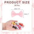 thumbnail image 2 of Uxcell 50 Pcs Pink White Dot Polka Dot Ribbon Bow Ties 1.5" x 1" Mini Bowknot for Crafting Little Satin Bows Bulk for DIY Sewing Scrapbooking Wedding Gift Present Home Decoration, 2 of 5
