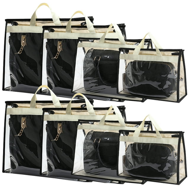 Coofit Purse Dust Bag Hanging: 8PCS Plastic Purse Storage Organizer Handbag Protector