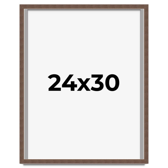 24x30 Shadow Box Frame Brown | 1.125 inches Deep Real Wood Rustic Shadowbox Display Frame | UV