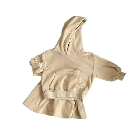 

Baby Girls Autumn Solid Hooded Sweatshirt Tops Long Sleeve Skirts Hoodie Outfits Set