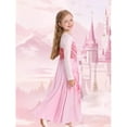 thumbnail image 2 of KAWELL Good Witch Glinda Costume Pink Princess Dresses Halloween Costumes Witch Dress with Star Crown Wand Gloves, 2 of 7