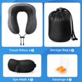thumbnail image 4 of Almohada de viaje ExploreBliss Memory Foam con set de accesorios, 4 of 7