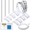 thumbnail image 1 of 12 Sizes Invisible Ring Size Adjusters Transparent Guard Ring Sizer with Polishing Cloth for Loose Rings and Ring Sizer Measuring Tool, 2 Styles Fit for Man and Woman Rings, 1 of 7