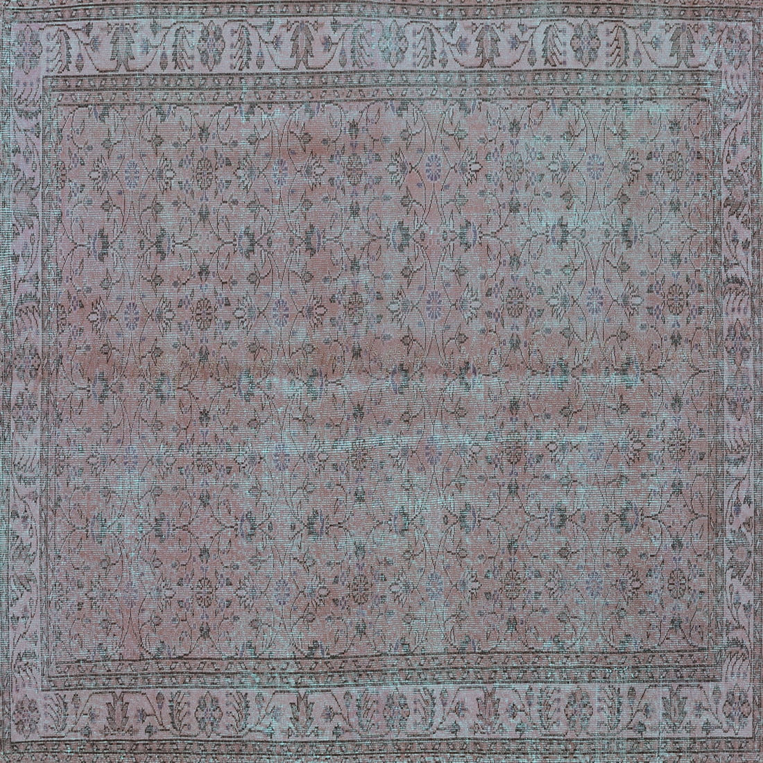 Ahgly Company Indoor Square Persian Turquoise Blue Bohemian Area Rugs ...