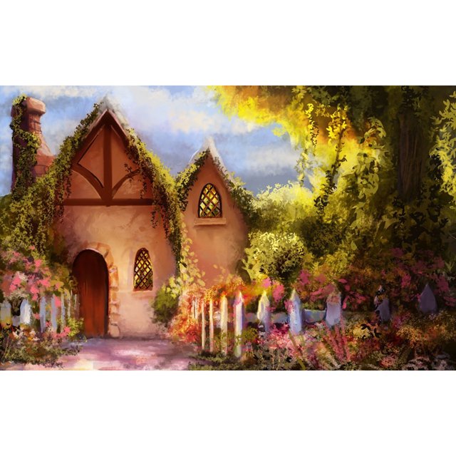 Drill Diamond Painting (DE0510) 5D DIY Kit completo de punto de cruz Decoración Regalos (House07) 30x40cm FLhrweasw Nuevo