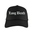 thumbnail image 2 of Gravity Threads Long Beach Old English Trucker Hat - Black, 2 of 4