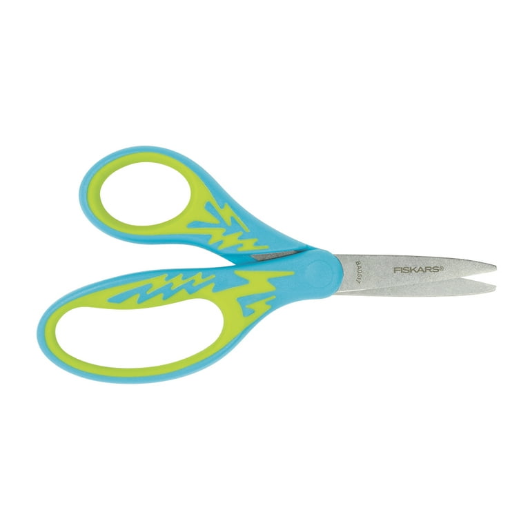 Fiskars Softgrip Scissors for Kids, 5 Length, 1-3/4 Cut, Pointed Tip, Assorted